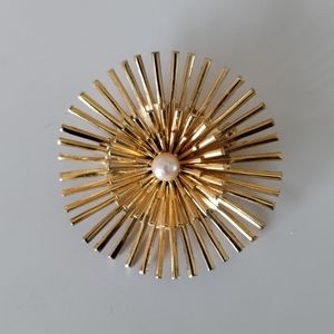 Goldtone Burst Brooch
